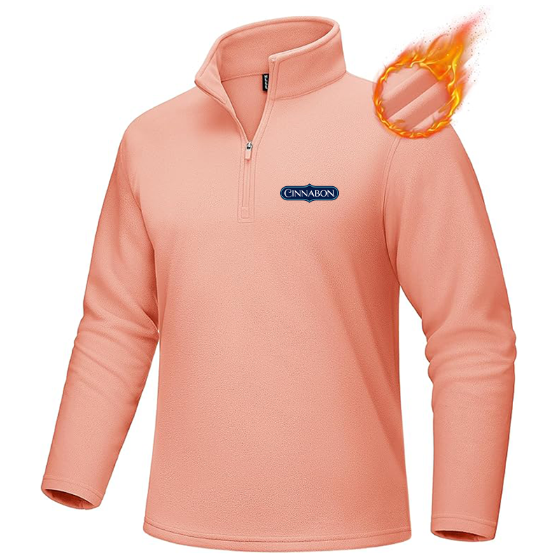 Men's Cinnabon MAGCOMSEN Quarter-Zip Pullover Polar Fleece Sweatshirt Stand Collar Long Sleeve Shirt for Men Thermal Winter Fall