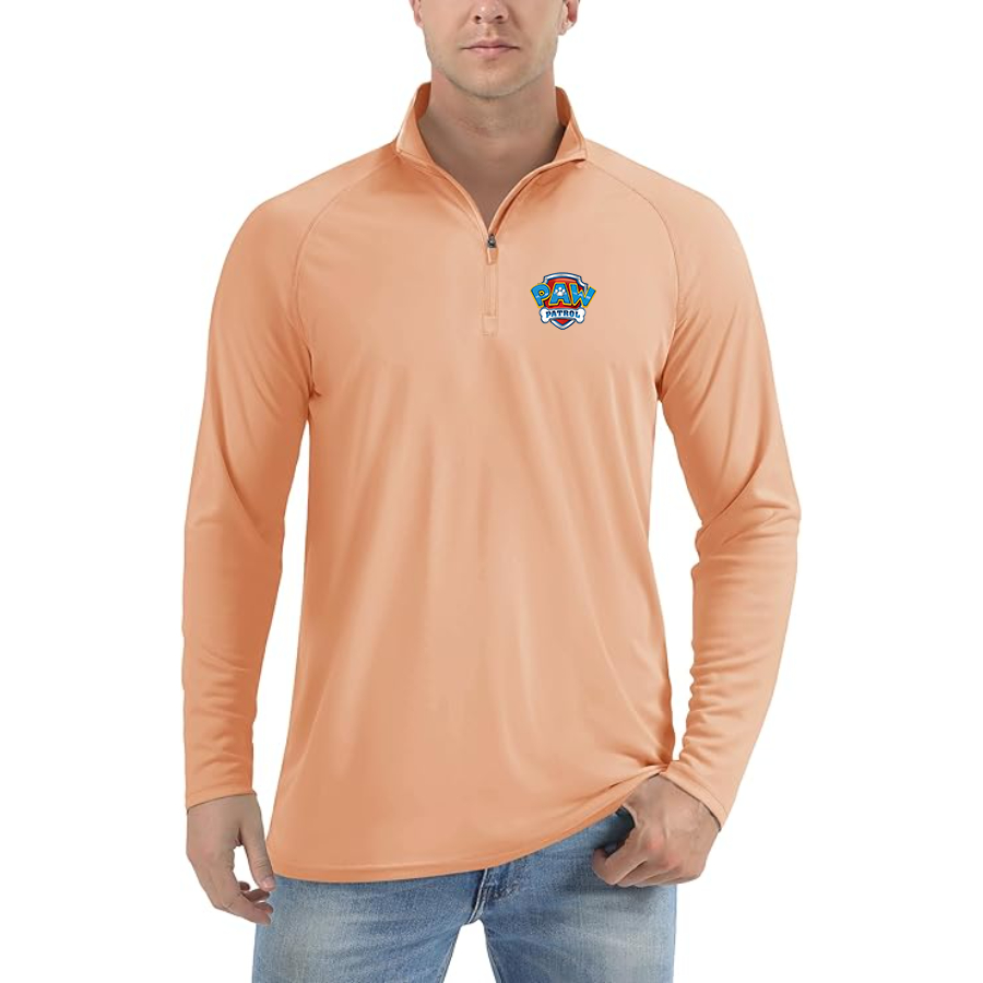 Men's Paw Patrol Lightweight Quarter-Zip Athletic Shirt Long Sleeve Performance Wear