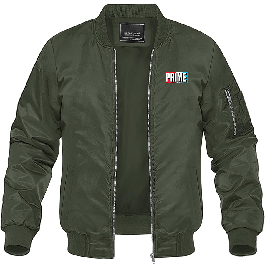 Men's Prime Drink Lightweight Bomber Jacket Windbreaker Softshell Varsity Jacket Coat