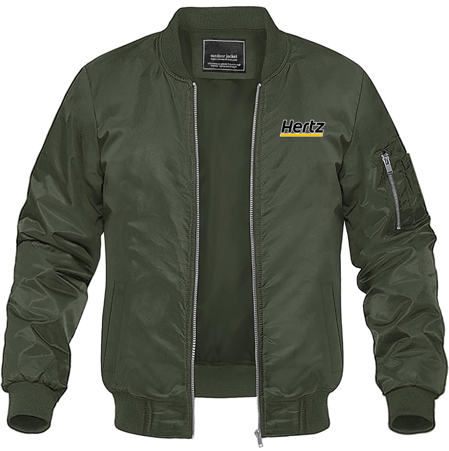 Men's Hertz Lightweight Bomber Jacket Windbreaker Softshell Varsity Jacket