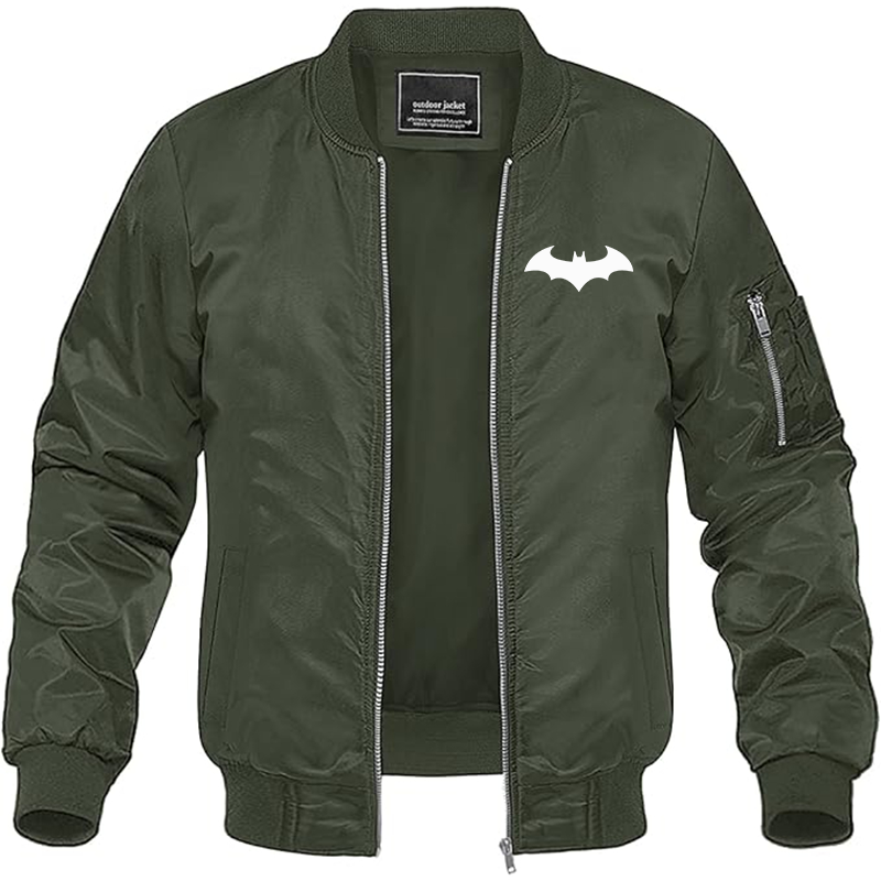 MAGNIVIT Men's Batman Lightweight Bomber Jacket Windbreaker Casual Fall Spring Outdoor Coat