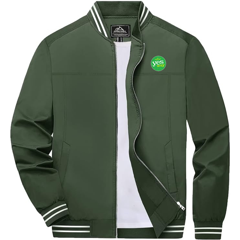 Men's Yes Way Boladeci Bomber Jackets Lightweight Water Resistant Breathable Spring Fall Full Zip Thin Windbreaker Light Jackets