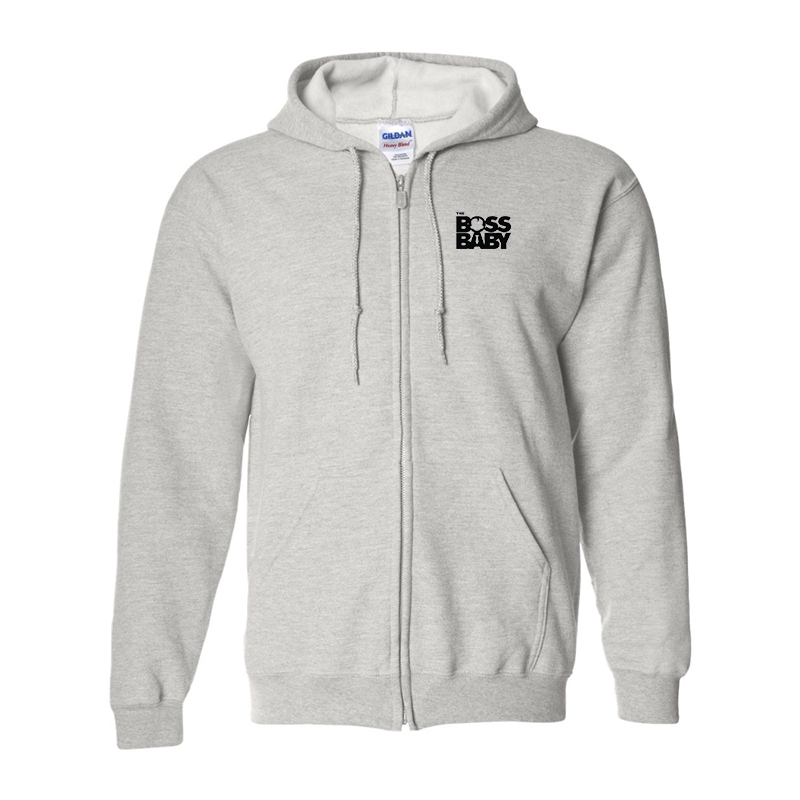 Men's Boss Baby Gildan Heavy Blend Full-Zip Hooded Sweatshirt