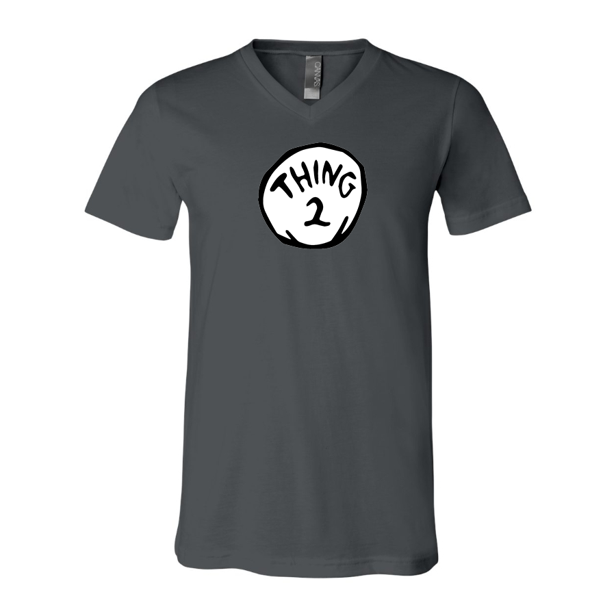 Men's Dr. Suess Thing 2 BELLA CANVAS Jersey V-Neck Tee