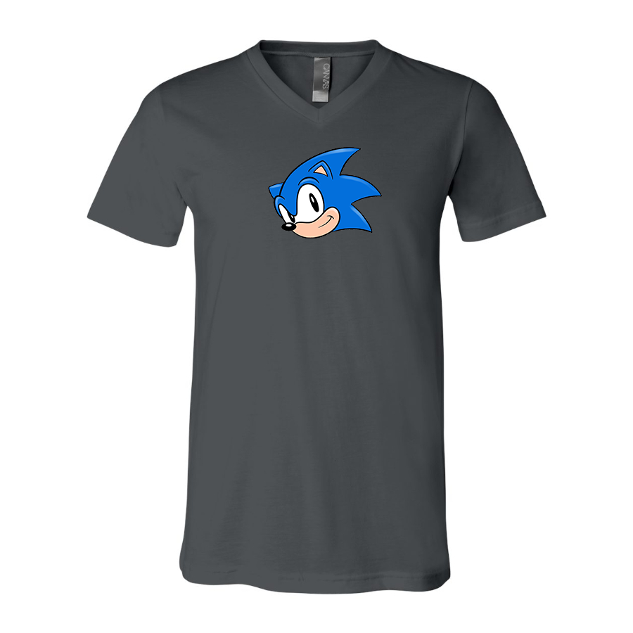 Men's Sonic the Hedgehog BELLA CANVAS Jersey V-Neck Tee
