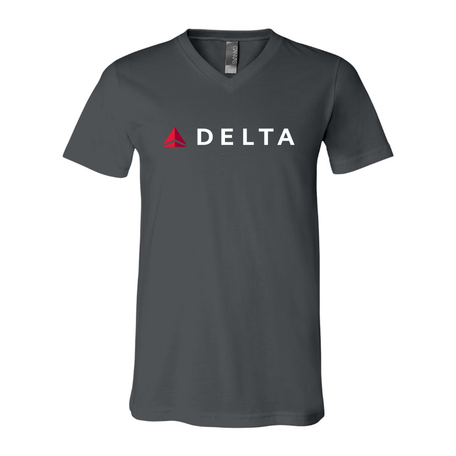 Men's Delta Airlines BELLA CANVAS Jersey V-Neck Tee