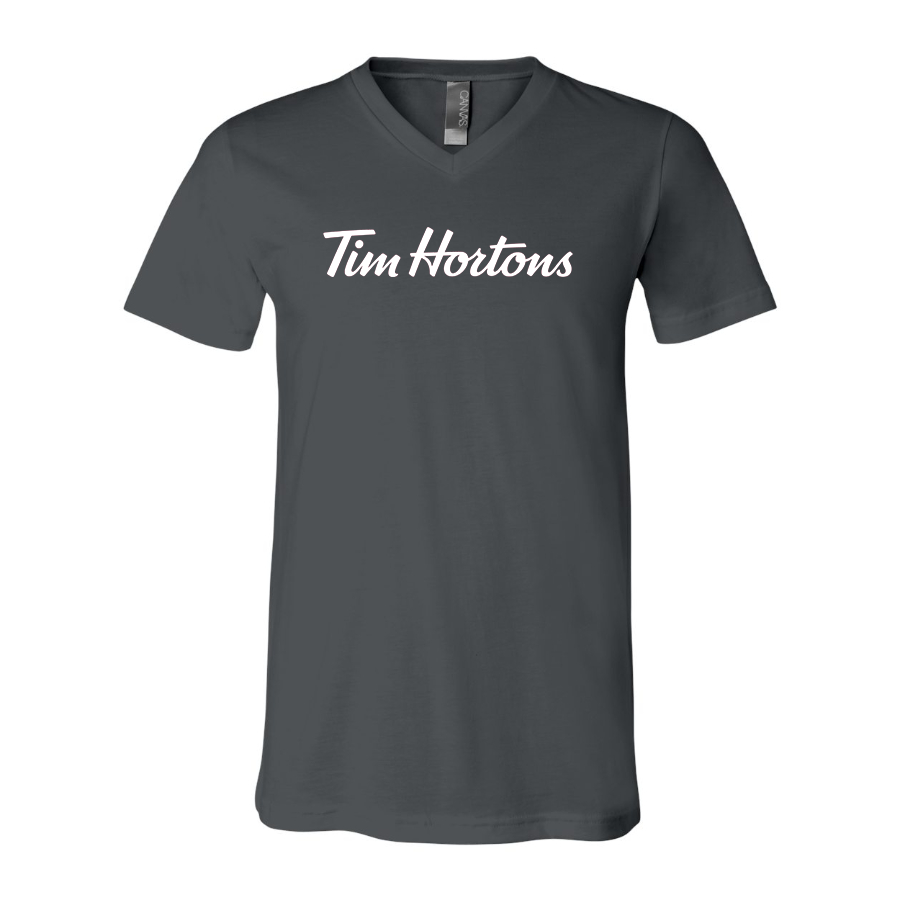 Men's Tim Hortons BELLA CANVAS Jersey V-Neck Tee