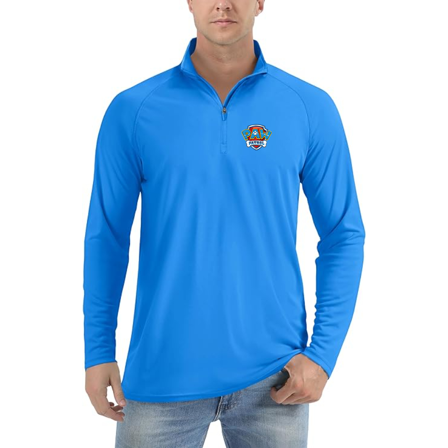 Men's Paw Patrol Lightweight Quarter-Zip Athletic Shirt Long Sleeve Performance Wear