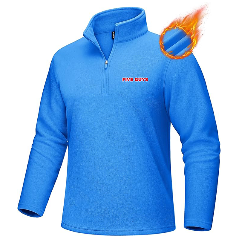 Men's Five Guys MAGCOMSEN Quarter-Zip Pullover Polar Fleece Sweatshirt Stand Collar Long Sleeve Shirt for Men Thermal Winter Fall
