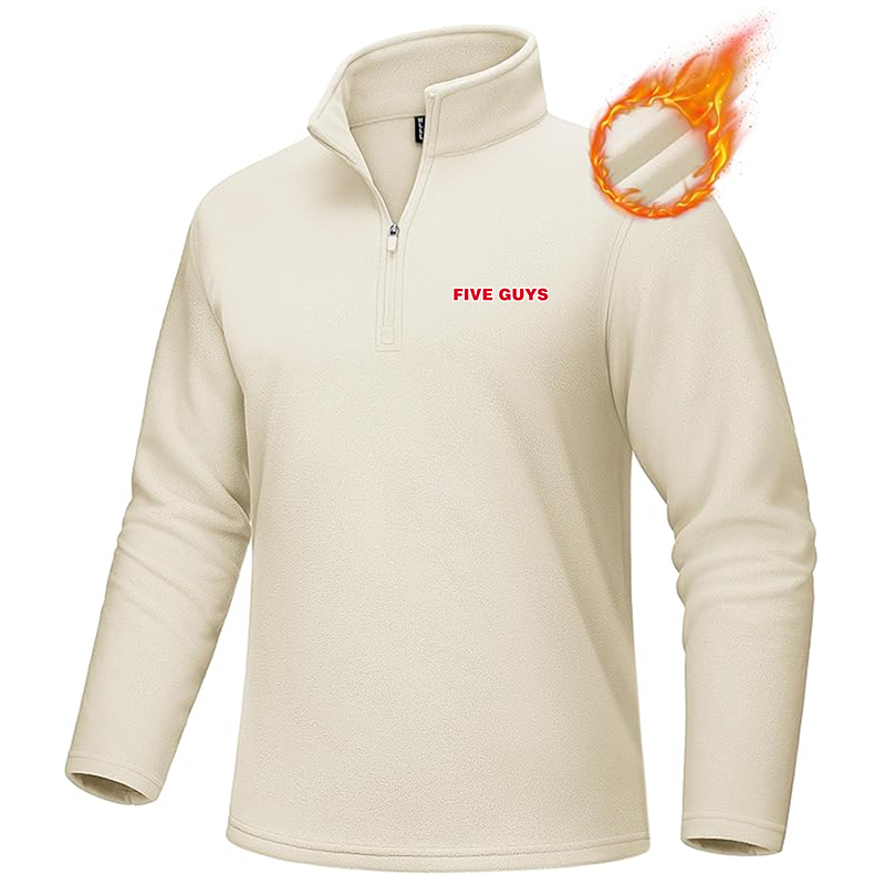 Men's Five Guys MAGCOMSEN Quarter-Zip Pullover Polar Fleece Sweatshirt Stand Collar Long Sleeve Shirt for Men Thermal Winter Fall