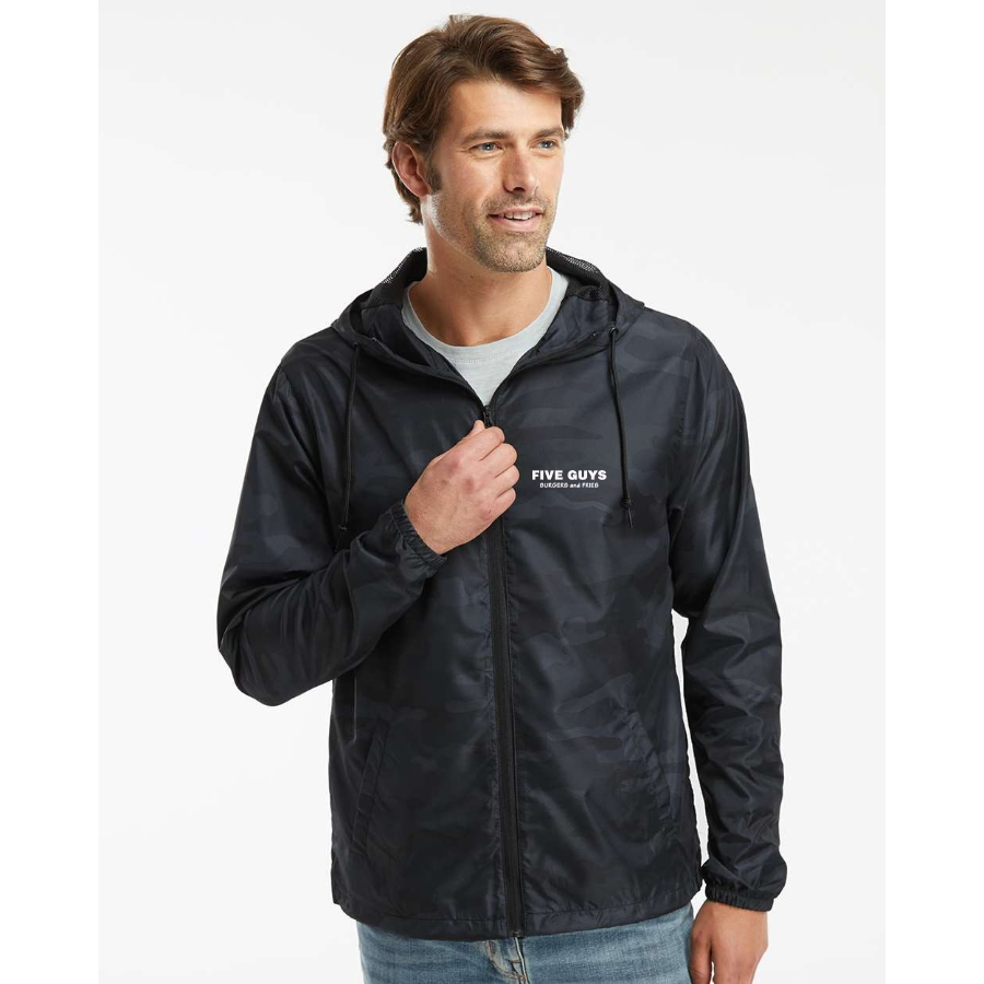 Men's Five Guys Independent Trading Co Lightweight Windbreaker Full-Zip Jacket