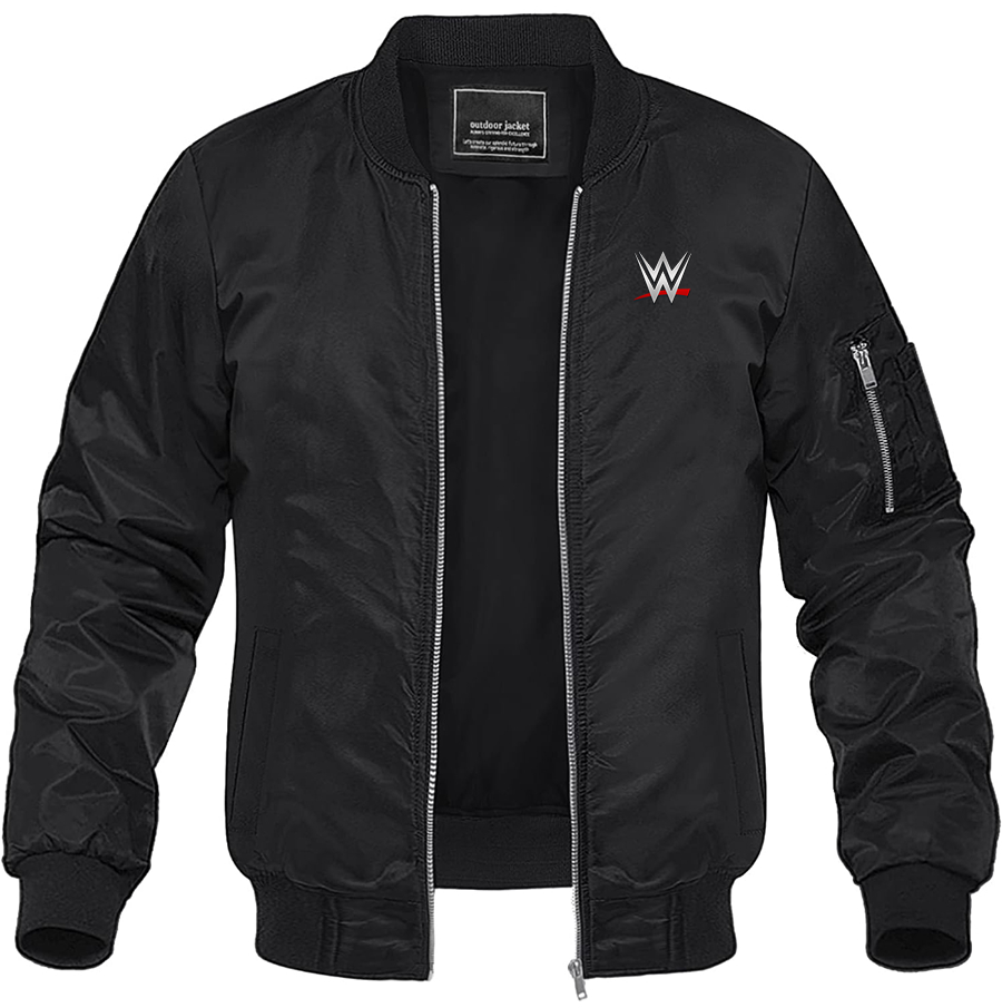 Men's WWE Wrestling Lightweight Bomber Jacket Windbreaker Softshell Varsity Jacket