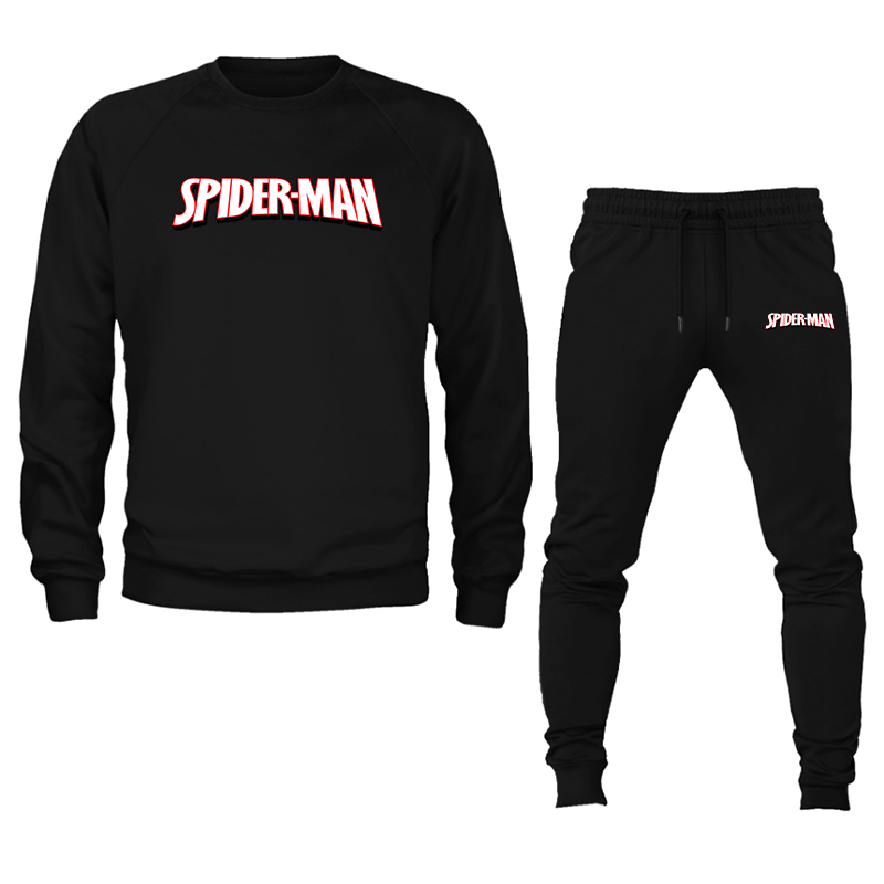 Men's Spider Man Crewneck Sweatshirt Joggers Set