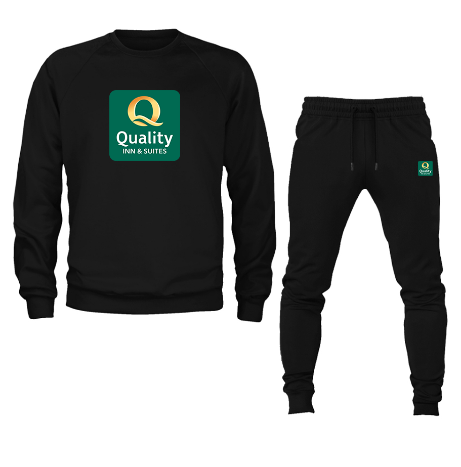 Men's Quality Inn & Suites Crewneck Sweatshirt Joggers Suit