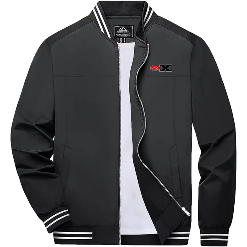 Men's GN X Boladeci Bomber Jackets Lightweight Water Resistant Breathable Spring Fall Full Zip Thin Windbreaker Light Jackets