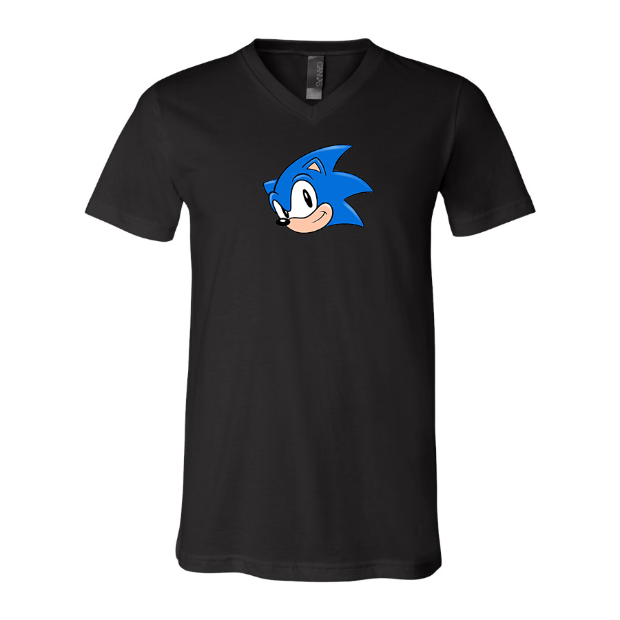 Men's Sonic the Hedgehog BELLA CANVAS Jersey V-Neck Tee