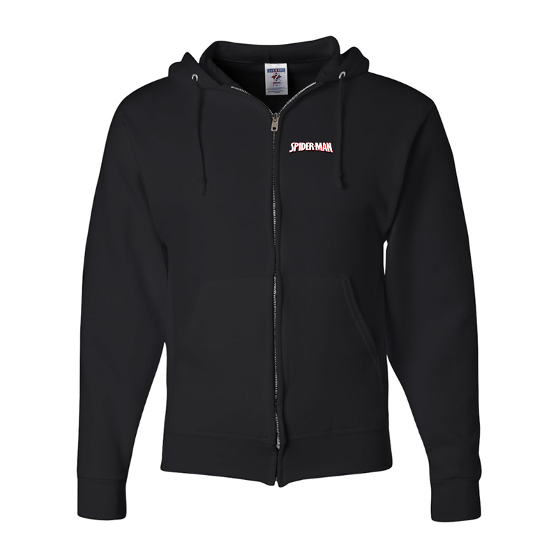 Men's Spider Man JERZEES NuBlend Full Zip Hooded Sweatshirt