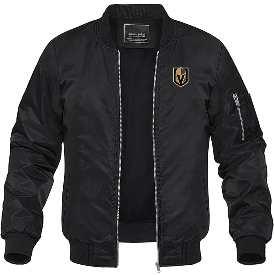Men's NHL - Vegas Golden Knights Lightweight Bomber Jacket Windbreaker Softshell Varsity Jacket