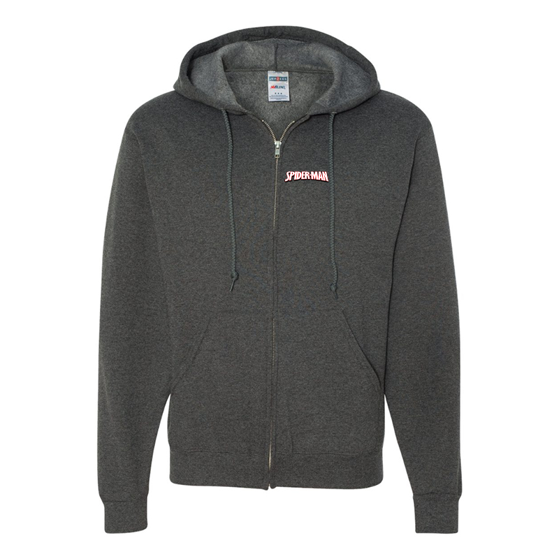 Men's Spider Man JERZEES NuBlend Full Zip Hooded Sweatshirt