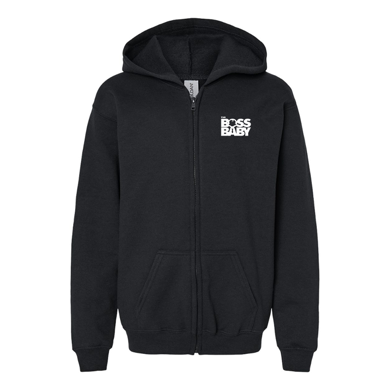 Youth's Boss Baby Gildan Heavy Blend Full-Zip Hooded Sweatshirt