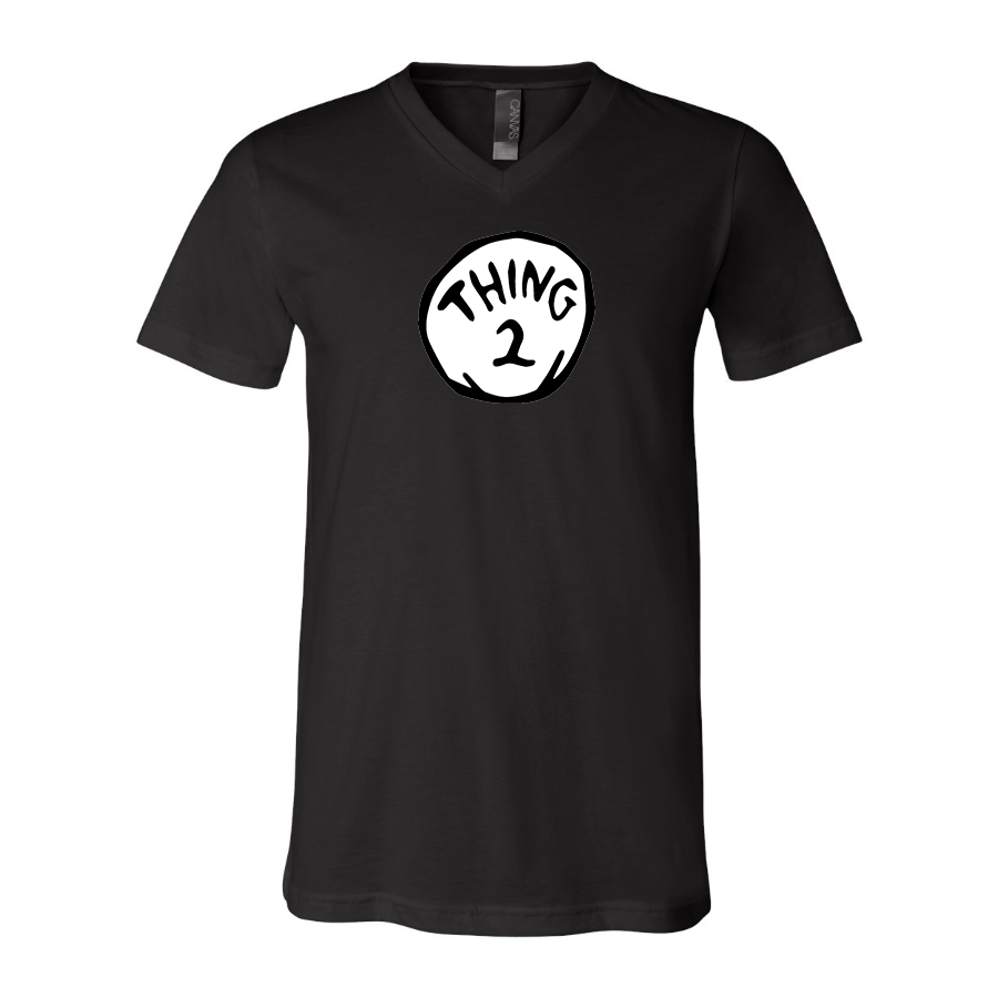 Men's Dr. Suess Thing 2 BELLA CANVAS Jersey V-Neck Tee