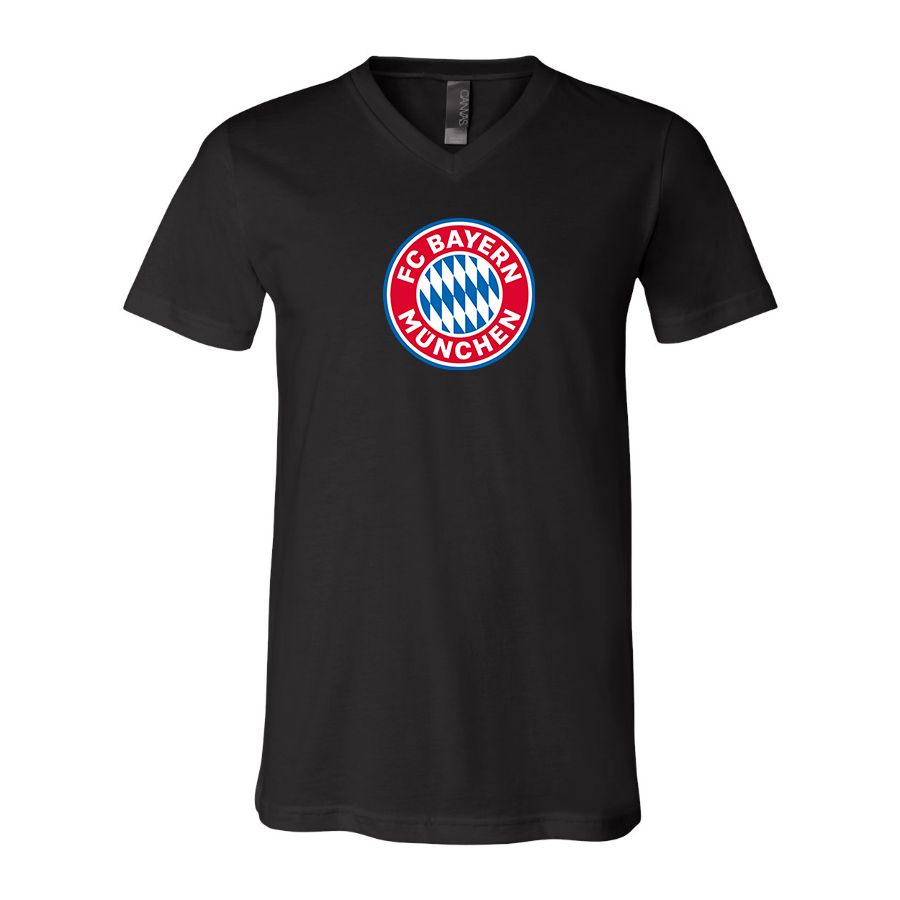 Men's FC Bayern Munich BELLA CANVAS Jersey V-Neck Tee