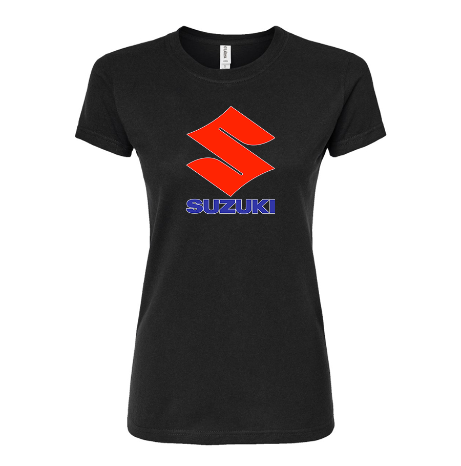 Women's Suzuki Bike Motorcycle Round Neck T-Shirt