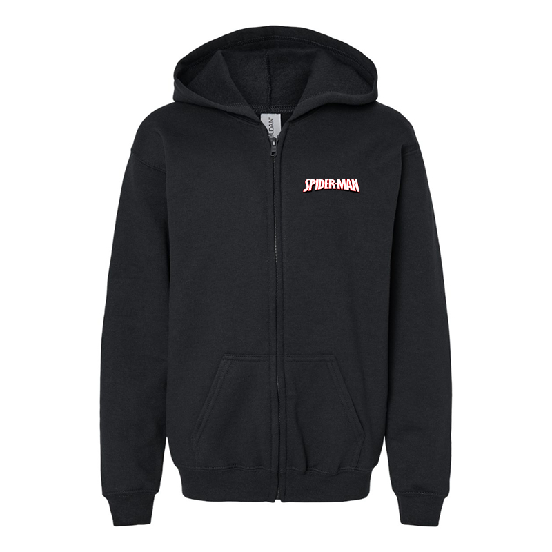 Youth's Spider Man Gildan Heavy Blend Full-Zip Hooded Sweatshirt