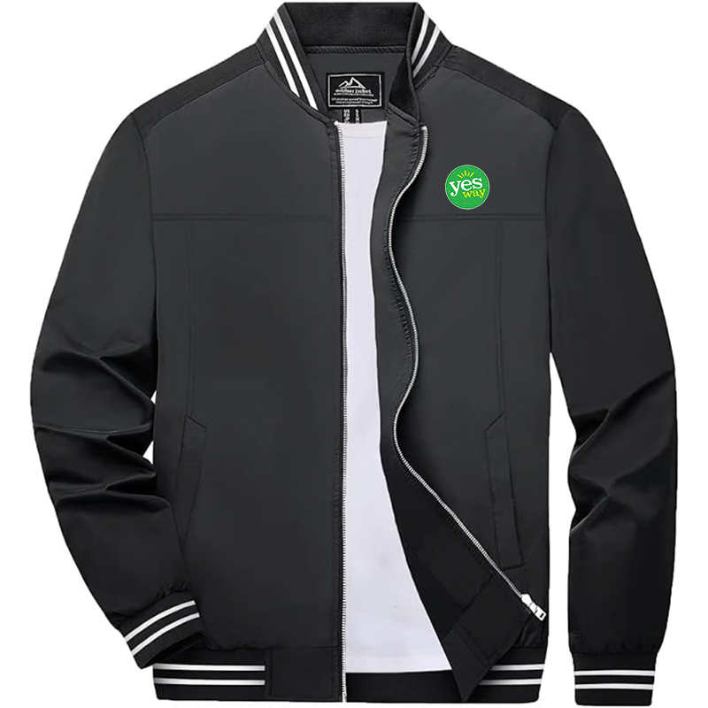 Men's Yes Way Boladeci Bomber Jackets Lightweight Water Resistant Breathable Spring Fall Full Zip Thin Windbreaker Light Jackets