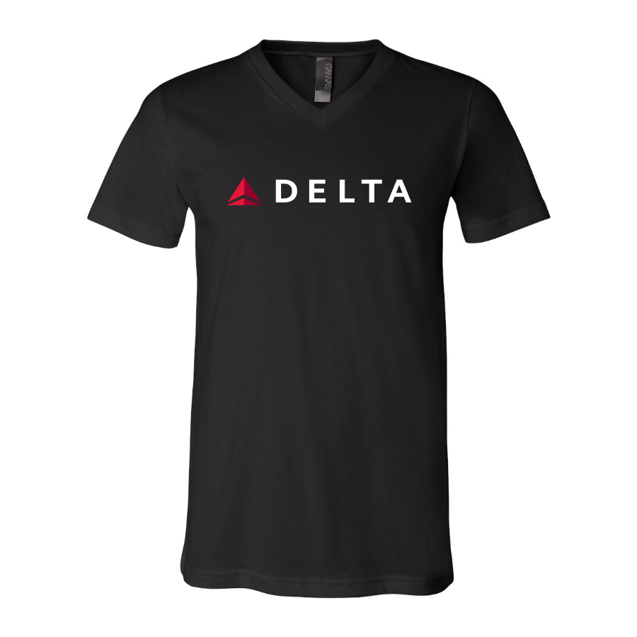 Men's Delta Airlines BELLA CANVAS Jersey V-Neck Tee