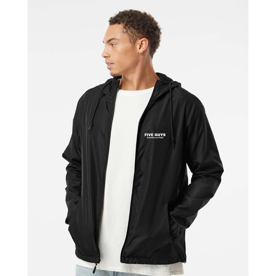 Men's Five Guys Independent Trading Co Lightweight Windbreaker Full-Zip Jacket
