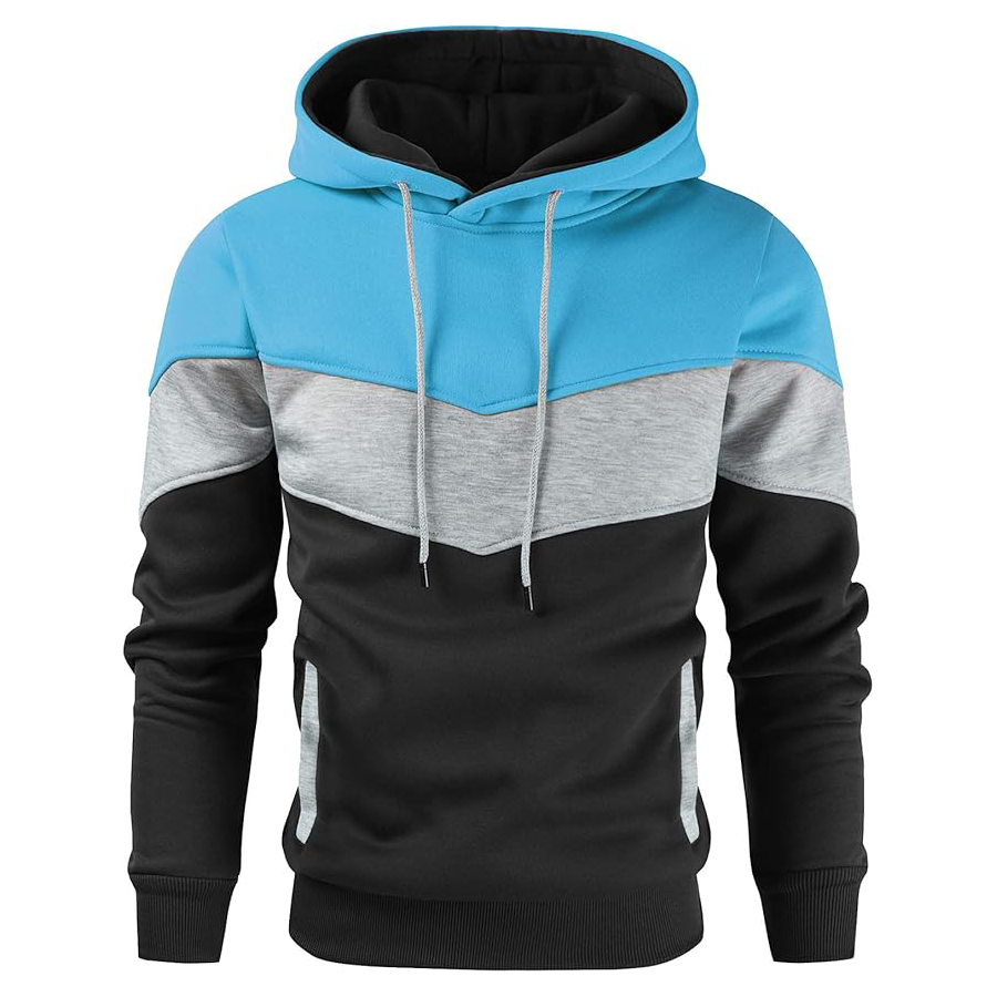 Men's New York NY Yankees Gesean Novelty Color Block Pullover Fleece Hoodie Long Sleeve Casual Sweatshirt with Pocket