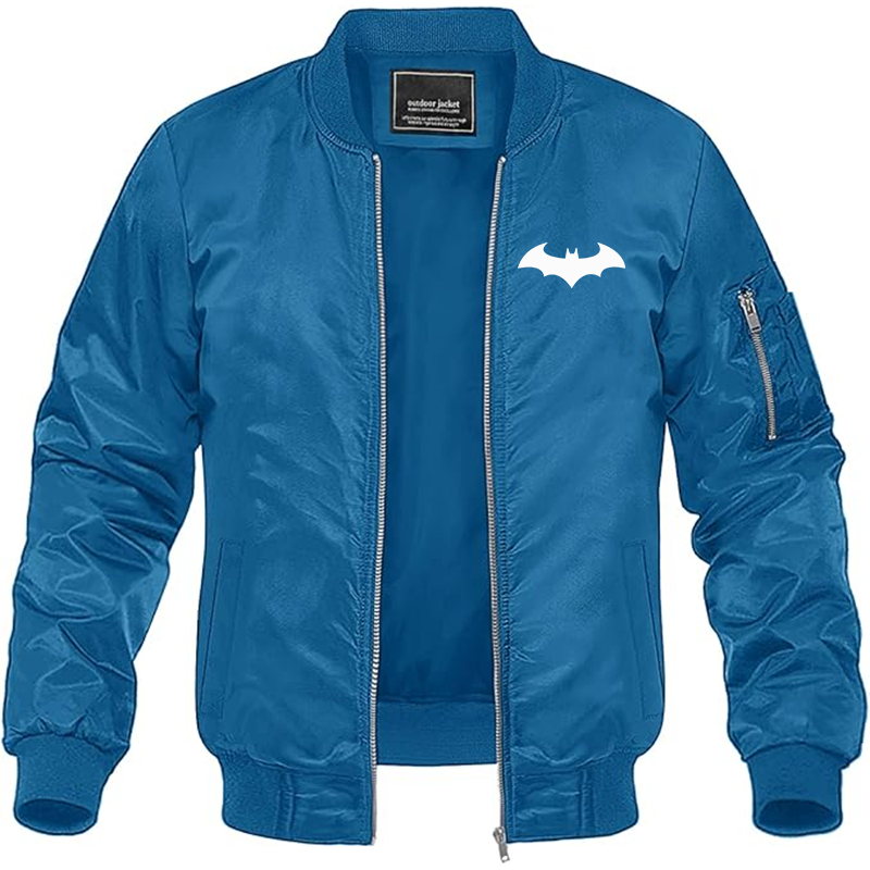 MAGNIVIT Men's Batman Lightweight Bomber Jacket Windbreaker Casual Fall Spring Outdoor Coat