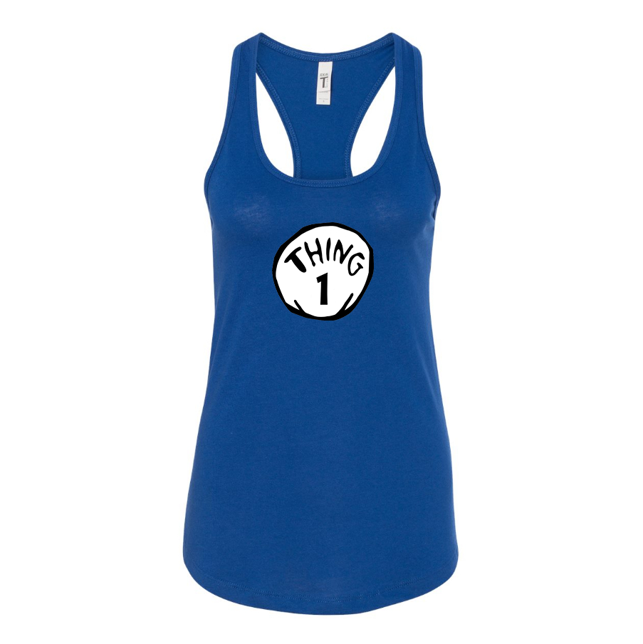 Women's Dr. Suess Thing 1 Racerback Tank Top