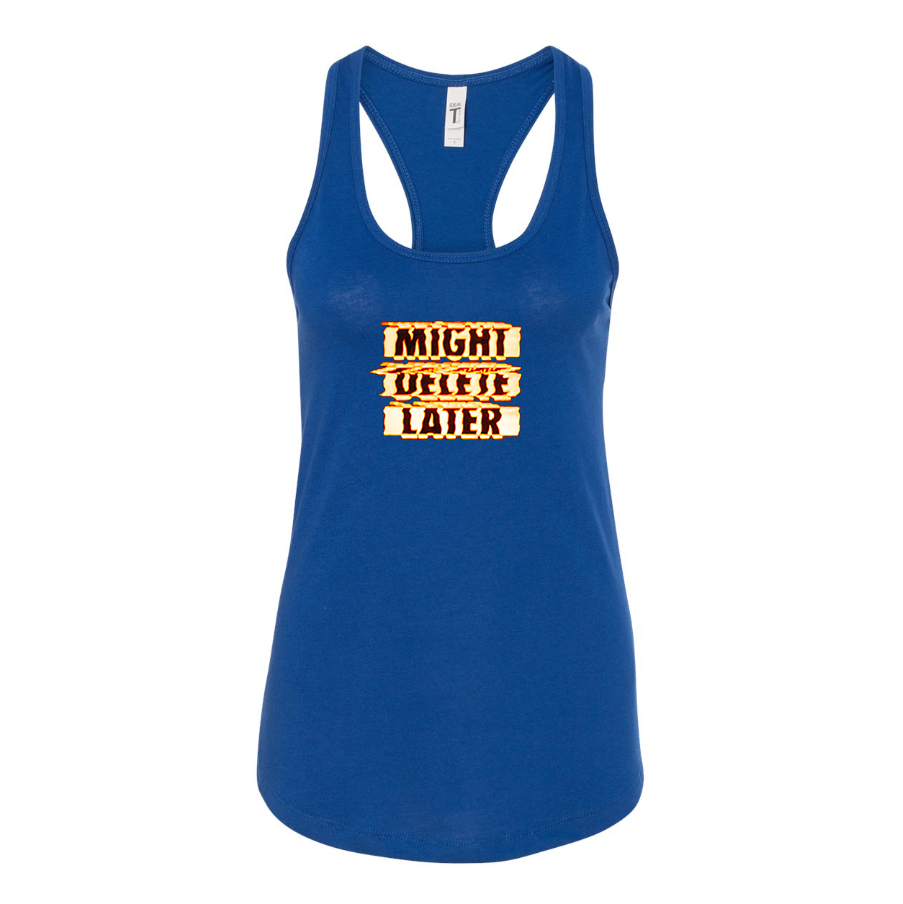 Women's Might Delete Later - J Cole Racerback Tank Top