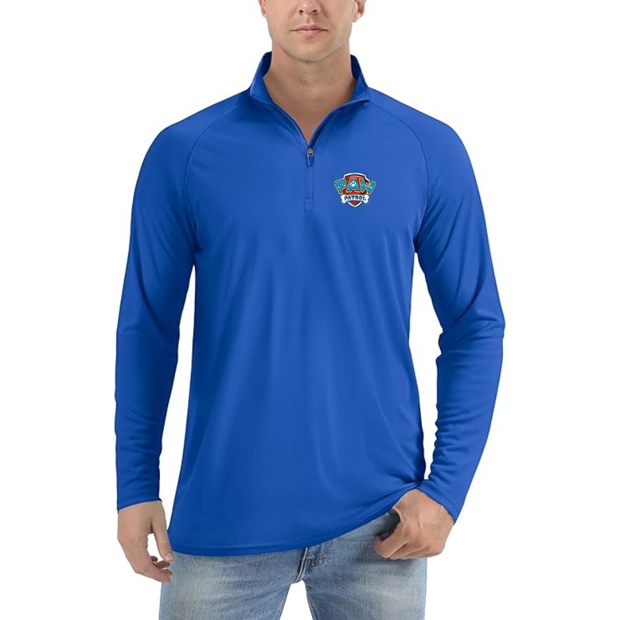 Men's Paw Patrol Lightweight Quarter-Zip Athletic Shirt Long Sleeve Performance Wear
