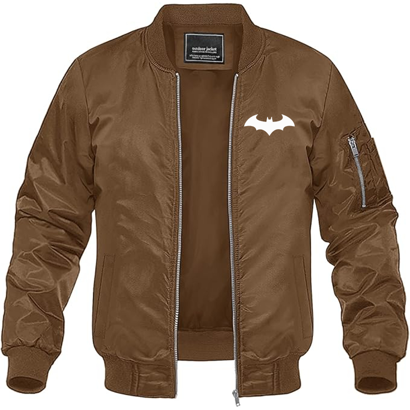 MAGNIVIT Men's Batman Lightweight Bomber Jacket Windbreaker Casual Fall Spring Outdoor Coat