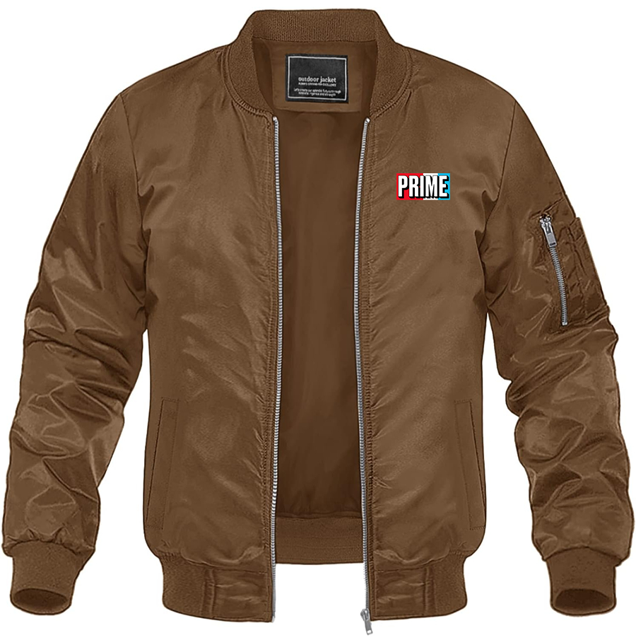 Men's Prime Drink Lightweight Bomber Jacket Windbreaker Softshell Varsity Jacket Coat