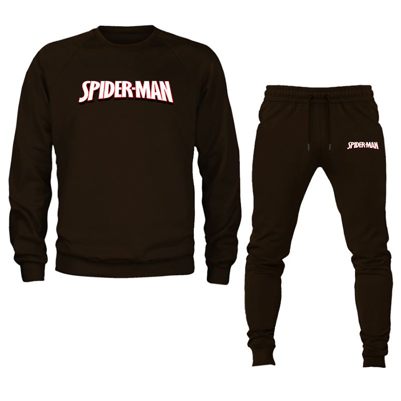 Men's Spider Man Crewneck Sweatshirt Joggers Set