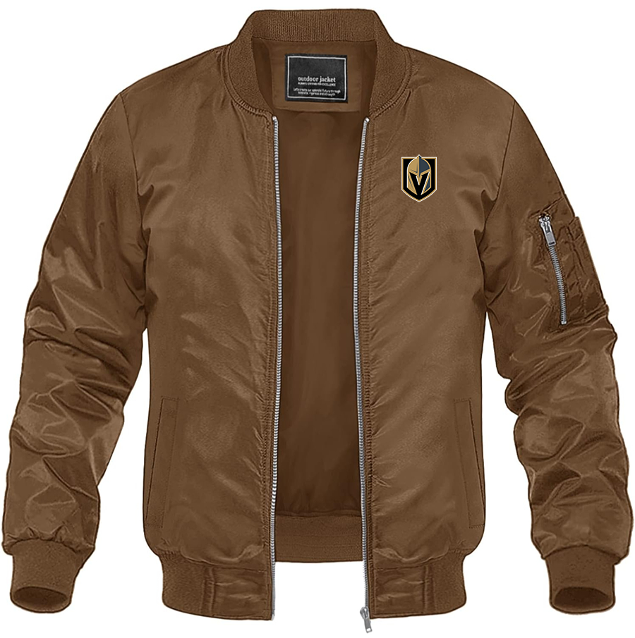 Men's NHL - Vegas Golden Knights Lightweight Bomber Jacket Windbreaker Softshell Varsity Jacket