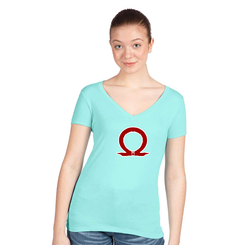 Women's God Of War Next Level Ideal V-Neck T-Shirt