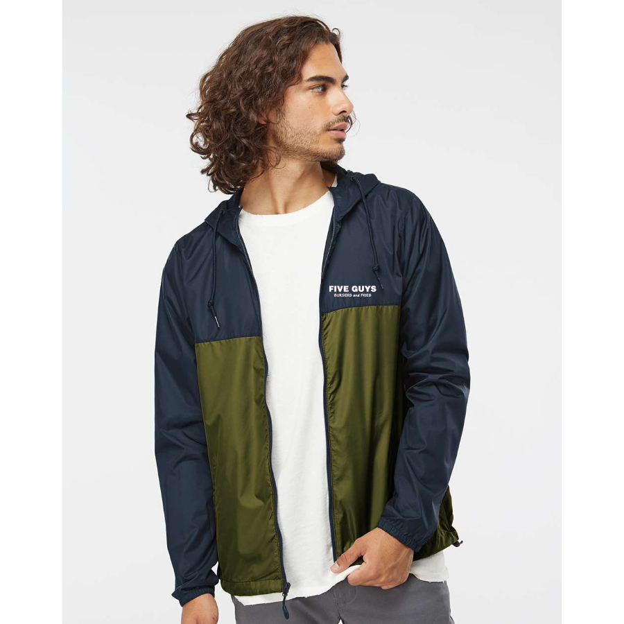 Men's Five Guys Independent Trading Co Lightweight Windbreaker Full-Zip Jacket