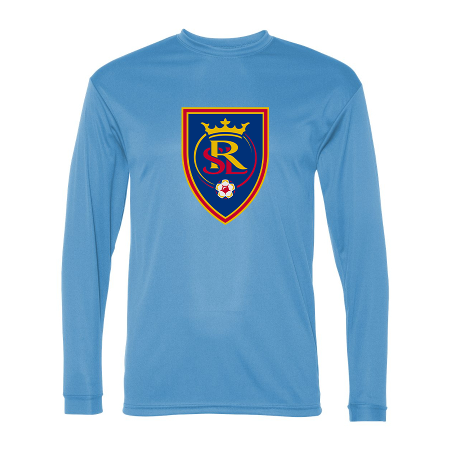 Men's Real Salt Lake Soccer Polyester Long Sleeve T-Shirt