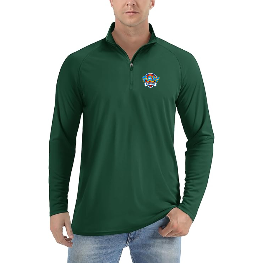 Men's Paw Patrol Lightweight Quarter-Zip Athletic Shirt Long Sleeve Performance Wear