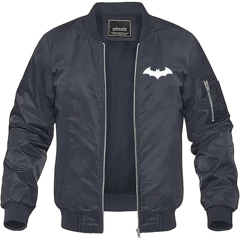 MAGNIVIT Men's Batman Lightweight Bomber Jacket Windbreaker Casual Fall Spring Outdoor Coat