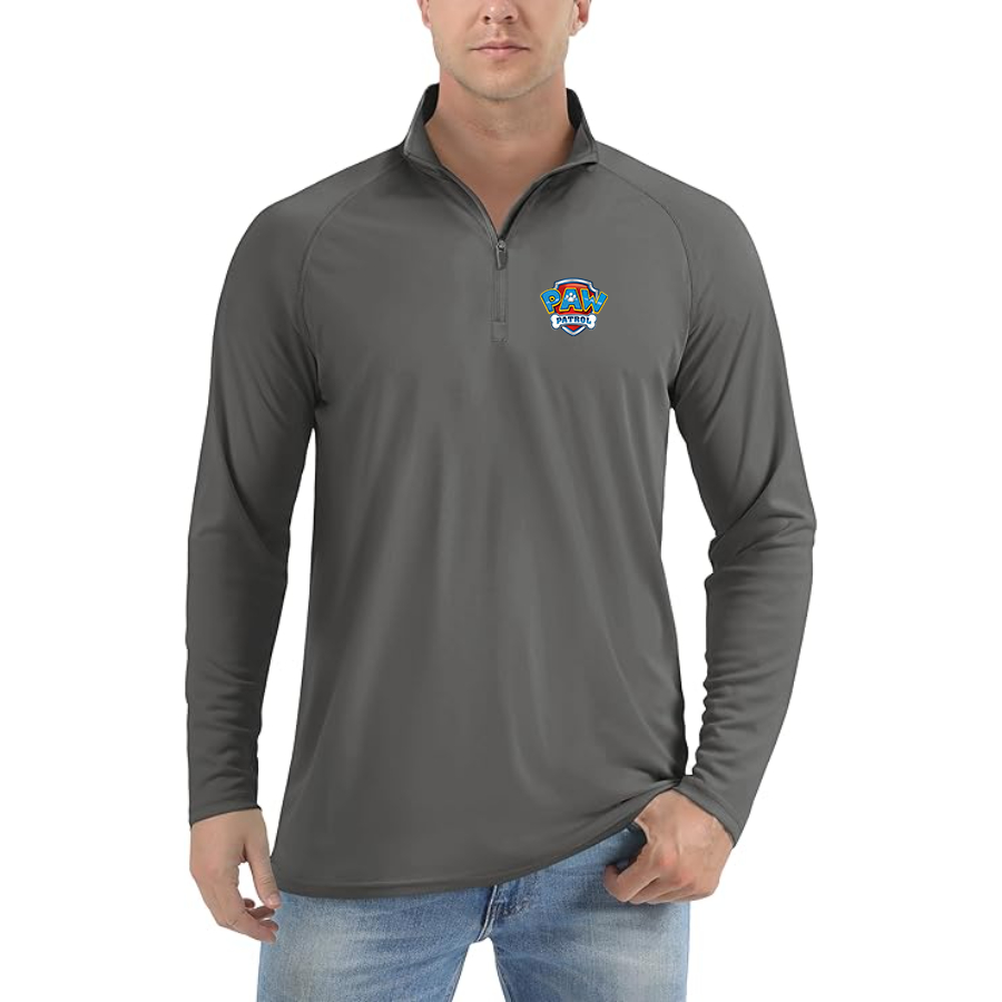 Men's Paw Patrol Lightweight Quarter-Zip Athletic Shirt Long Sleeve Performance Wear