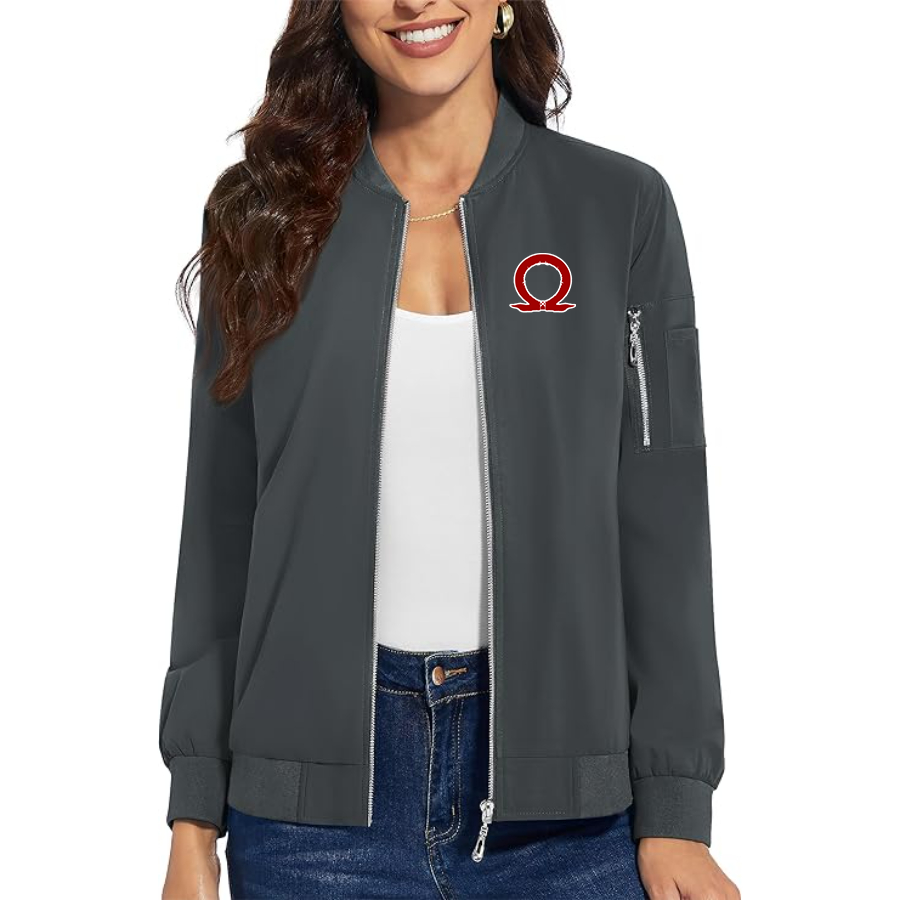 Women's God Of War Premium Bomber Jacket with Polished Detailing and Functional Sleeve Pocket Modern Luxury Outerwear