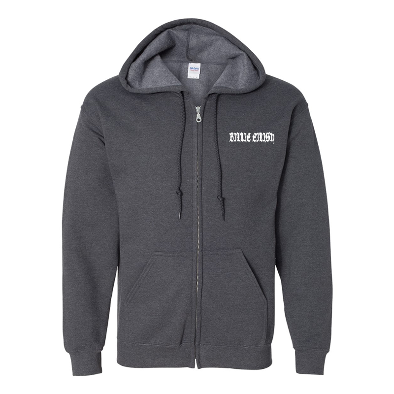 Men's Billie Eilish Gildan Heavy Blend Full-Zip Hooded Sweatshirt