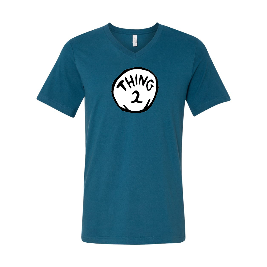 Men's Dr. Suess Thing 2 BELLA CANVAS Jersey V-Neck Tee