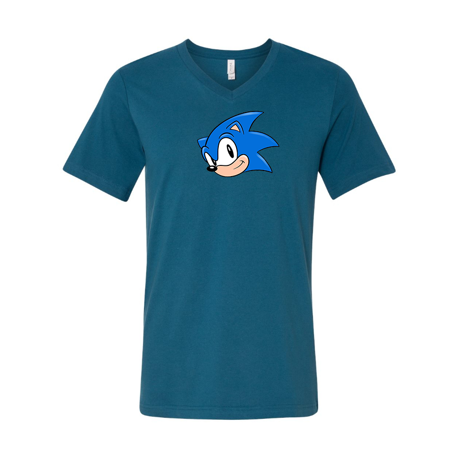 Men's Sonic the Hedgehog BELLA CANVAS Jersey V-Neck Tee